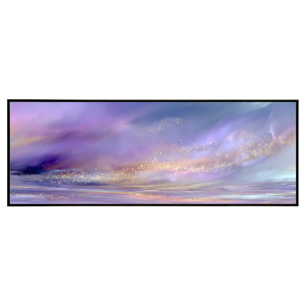 マーブル カラフル カラー 虹 風景 景色 絵画 絵 名画 画家 油絵 水彩 景色パノラマポスター (297mm×84..