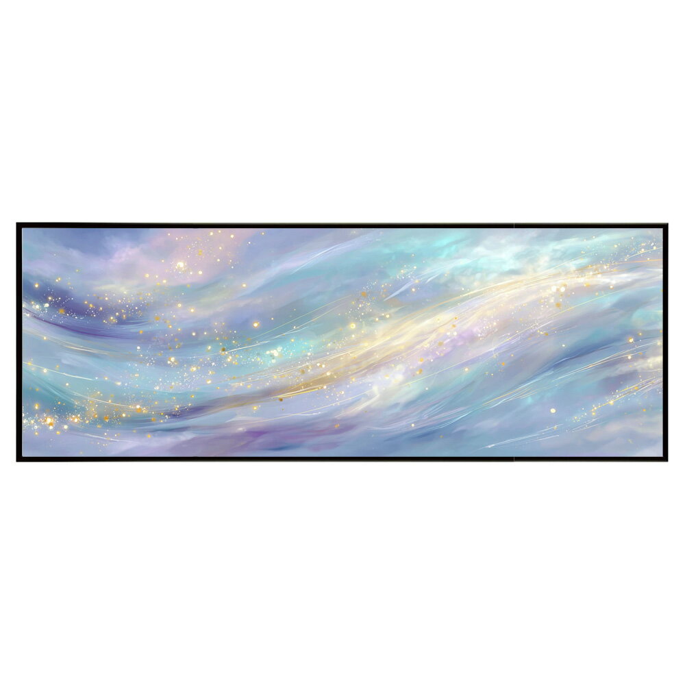 マーブル カラフル カラー 虹 風景 景色 絵画 絵 名画 画家 油絵 水彩 景色パノラマポスター (297mm×840mm) フレーム 横長 額縁 インテリア アルミフレーム 絵画 作品 水平 アート 【pn-poster-870】(3.0)