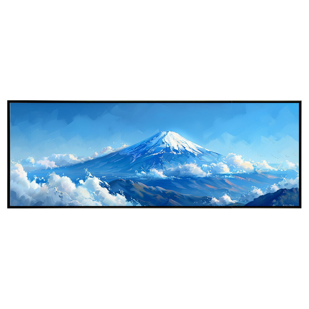 Rakuten - 富士 山 富士山 絵 名画 画家 油絵 水彩 景色パノラマポスター (297mm×840mm) フレーム 横長 額縁 インテリア アルミフレーム 絵画 作品 水平 アート 【pn-poster-923】
