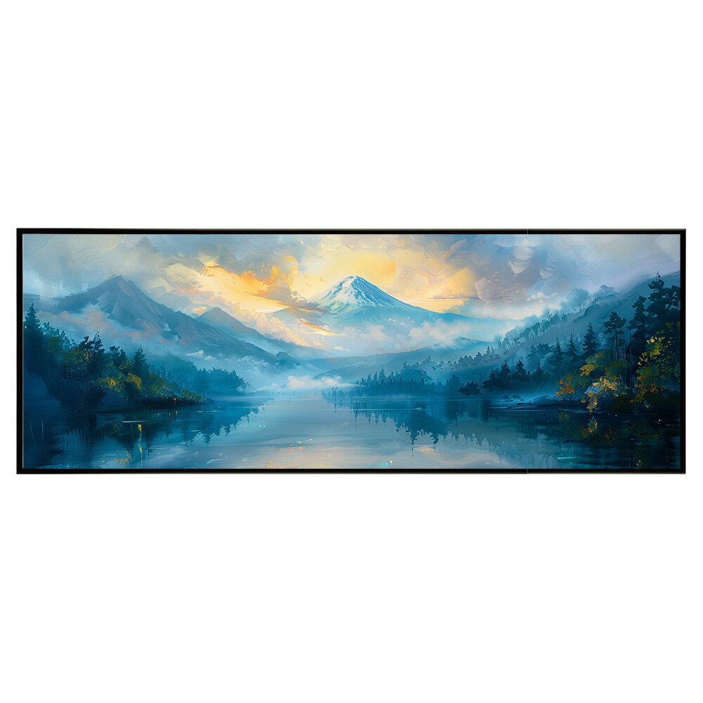 Rakuten - 富士 山 富士山 絵 名画 画家 油絵 水彩 景色パノラマポスター (297mm×840mm) フレーム 横長 額縁 インテリア アルミフレーム 絵画 作品 水平 アート 【pn-poster-932】