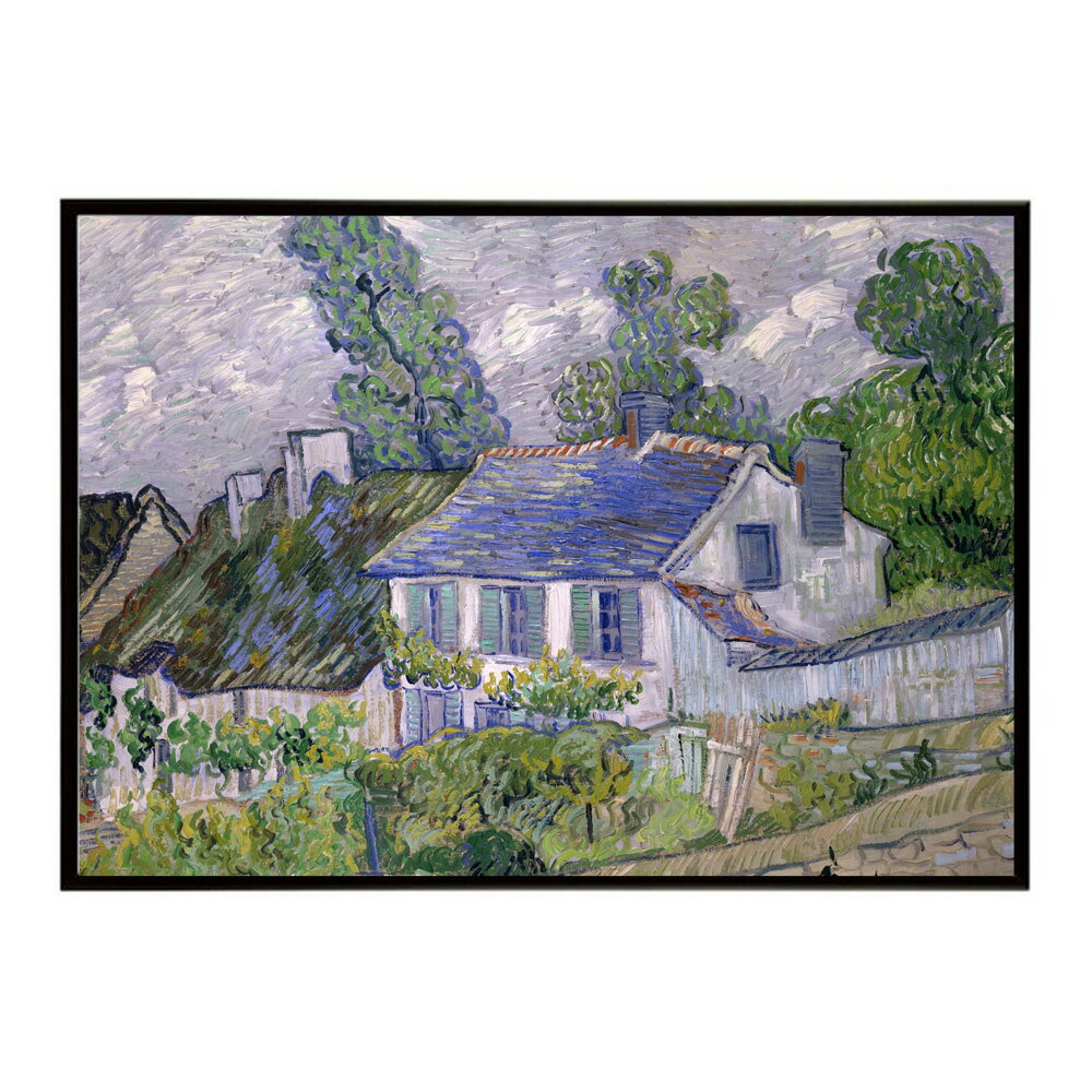 Rakuten - ゴッホ オーヴェルの風景画 Houses at Auvers 【Vincent van Gogh】 絵画 ポスター デジタルリマスター 名画 絵 復刻 油絵 水彩 【bn-poster-7694】