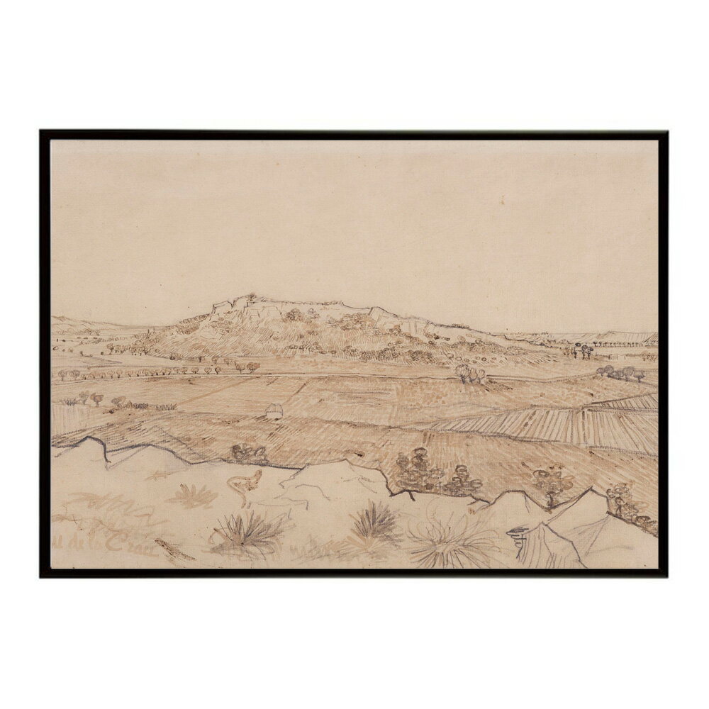 ゴッホ 風景画 The Plain of La Crau  (1888) 絵画 ポスター デジタルリマスター 名画 絵 復刻 油絵 水彩 