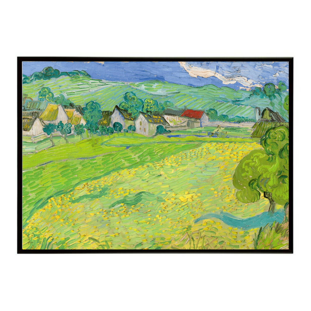ゴッホ オーヴェルの風景画 View of Vessenots Near Auvers 【Vincent van Gogh】 (1890) 絵画 ポスター デジタルリマスター 名画 絵 復刻 油絵 水彩 【bn-poster-7739】
