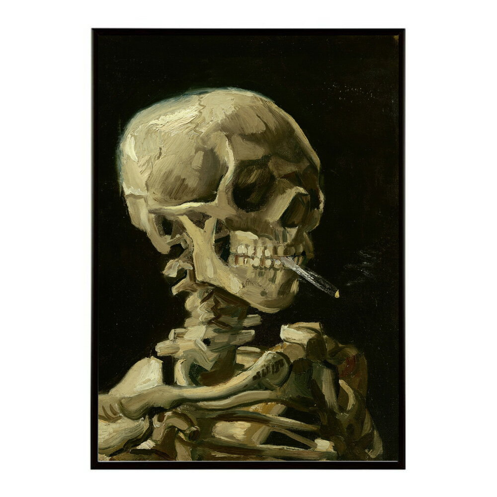 Rakuten - ゴッホ 風景画 Head Of A Skeleton With A Burning Cigarette【Vincent van Gogh】絵画 ポスター デジタルリマスター 名画 絵 復刻 油絵 水彩【bn-poster-7822】