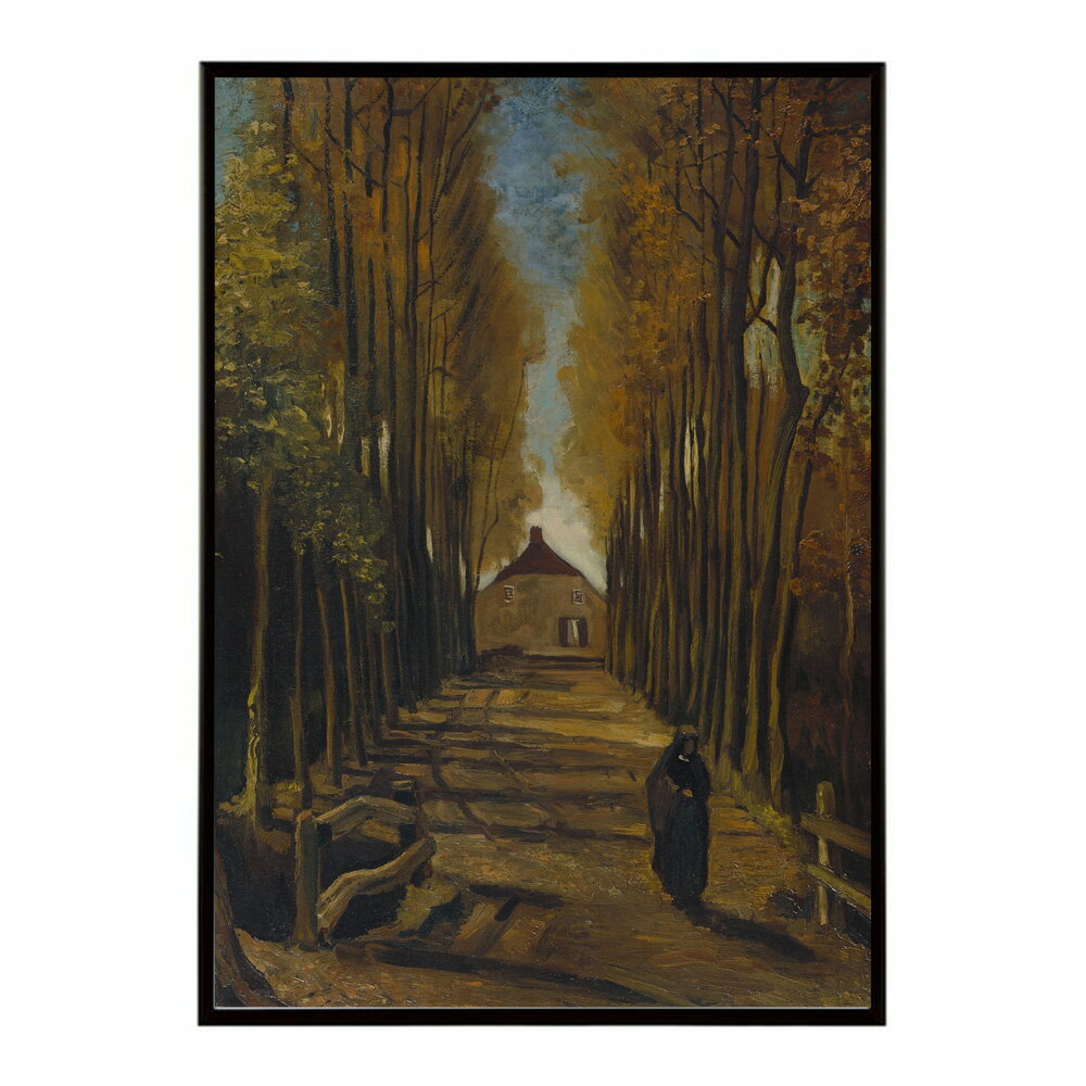 ゴッホ 秋の風景画 Avenue of Poplars in Autumn【Vincent van Gogh】(1884)絵画 ポスター デジタルリマスター 名画 絵 復刻 油絵 水彩【bn-poster-7877】