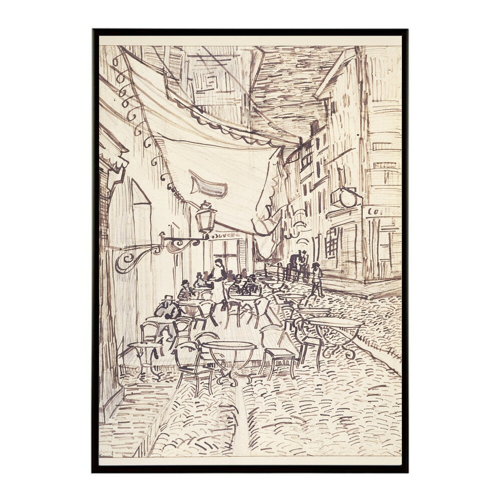 ゴッホ 夜のカフェの情景 Cafe Terrace at Night【Vincent van Gogh】(1888)絵画 ポスター デジタルリマスター 名画 絵 復刻 油絵 水彩【bn-poster-7913】