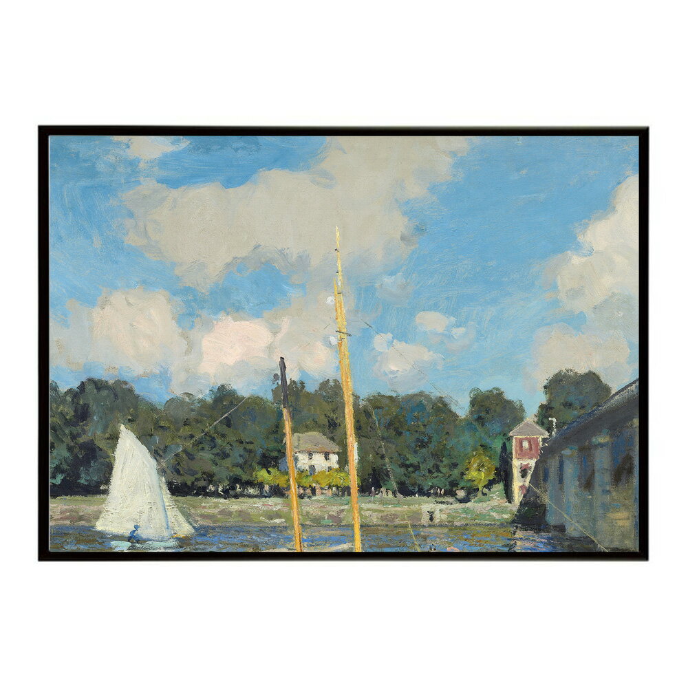 Rakuten - 【クロード・モネ】アルジャントゥイユの橋の風景/The Bridge at Argenteuil【Claude Monet】(1874)絵画 ポスター デジタルリマスター 名画 絵 復刻 油絵 水【bn-poster-7944】
