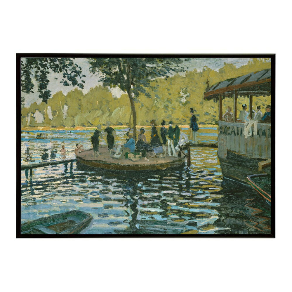 【クロード・モネ】ラ・グルヌイエール/La Grenouillere【Claude Monet】絵画 ポスター デジタルリマスター 名画 絵 復刻 油絵 水【bn-poster-8054】