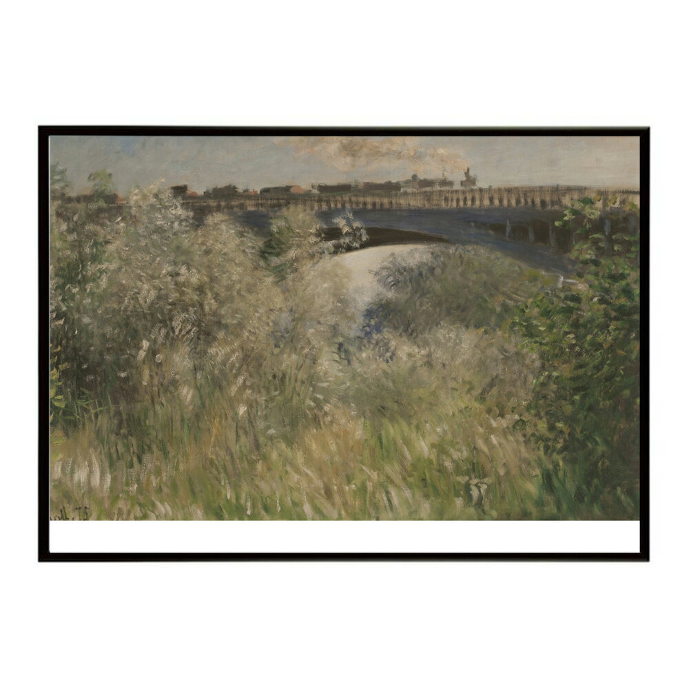 Rakuten - 【クロード・モネ】アルジャントゥイユの風景/Le Pont d` Argenteuil【Claude Monet】(1875)絵画 ポスター デジタルリマスター 名画 絵 復刻 油絵 水【bn-poster-8056】
