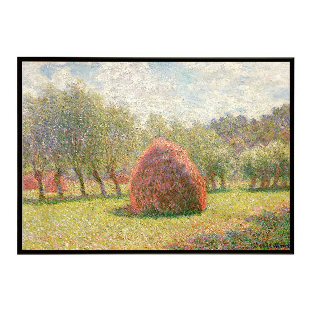 【クロード・モネ】ジヴェルニーの風景/Meules???Giverny【Claude Monet】(1893)絵画 ポスター デジタルリマスター 名画 絵 復刻 油絵 水【bn-poster-8113】
