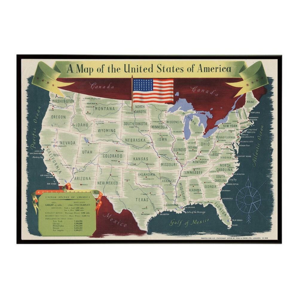 古地図 ポスター アンティーク 地図 ヴィンテージ マップ インテリア レトロ カフェ風 書斎【bn-poster-8202】