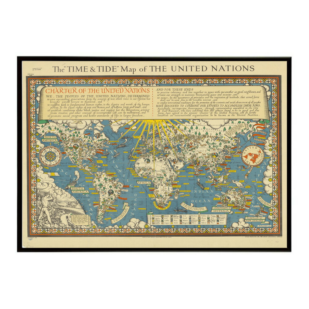 古地図 ポスター アンティーク 地図 ヴィンテージ マップ インテリア レトロ カフェ風 書斎【bn-poster-8214】