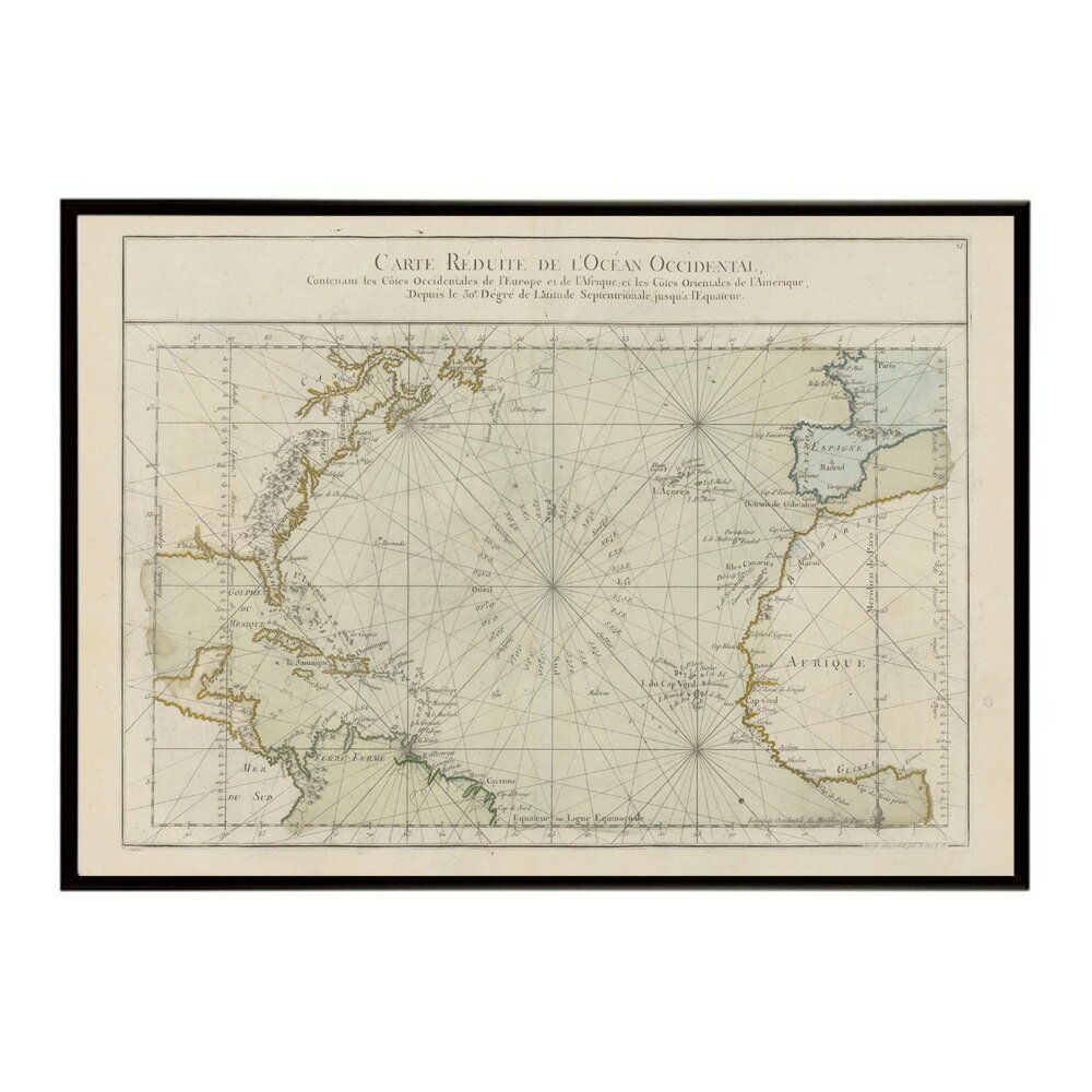 古地図 ポスター アンティーク 地図 ヴィンテージ マップ インテリア レトロ カフェ風 書斎【bn-poster-8235】