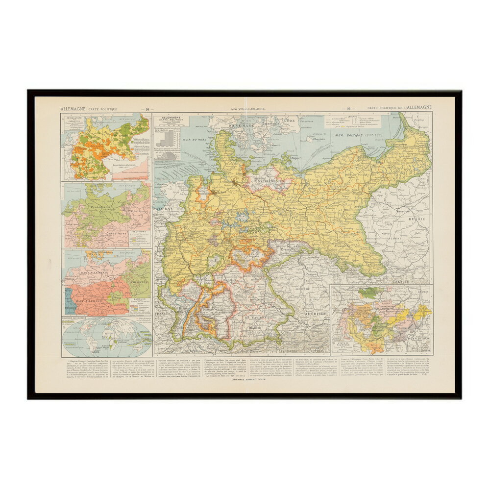 古地図 ポスター アンティーク 地図 ヴィンテージ マップ インテリア レトロ カフェ風 書斎【bn-poster-8238】