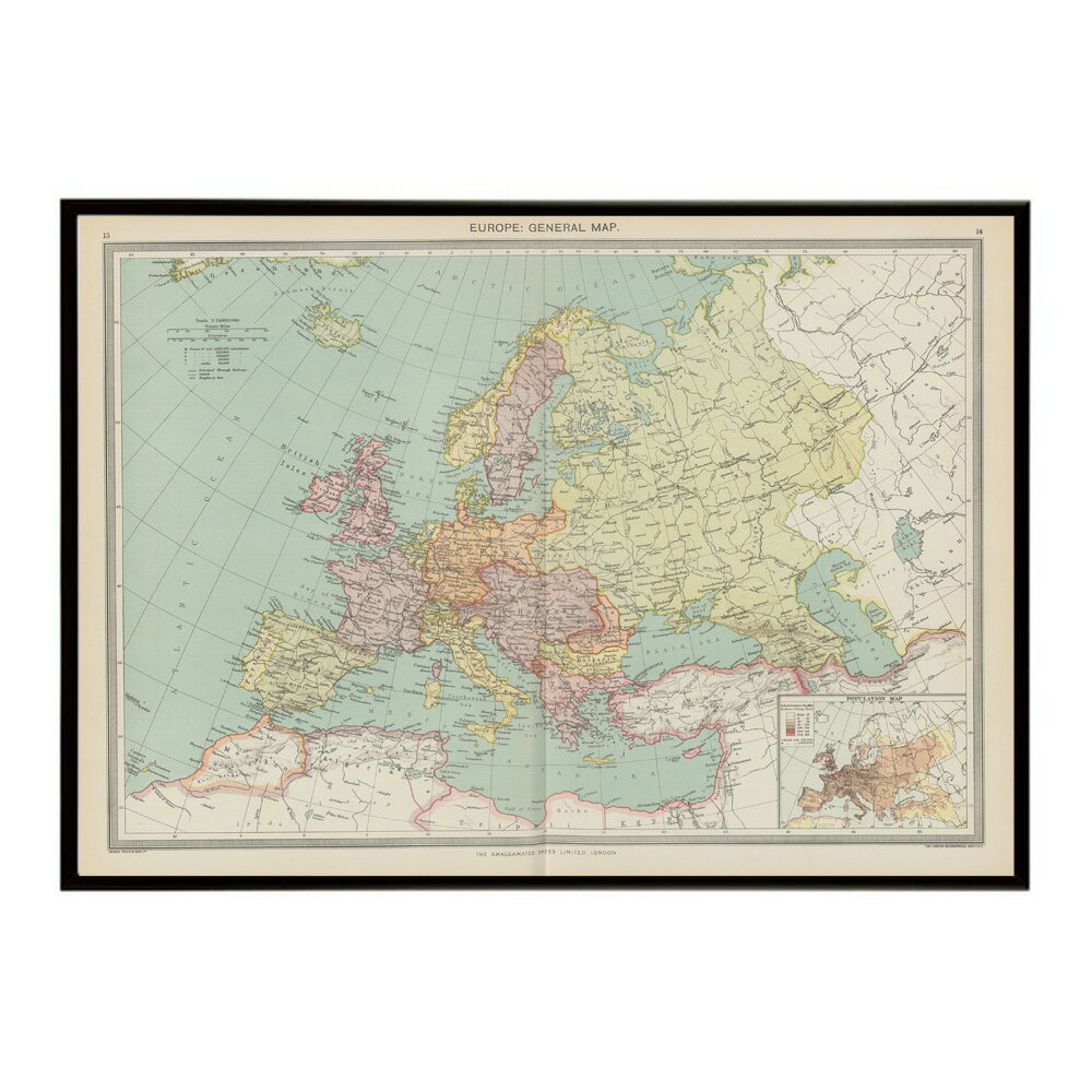 古地図 ポスター アンティーク 地図 ヴィンテージ マップ インテリア レトロ カフェ風 書斎【bn-poster-8243】