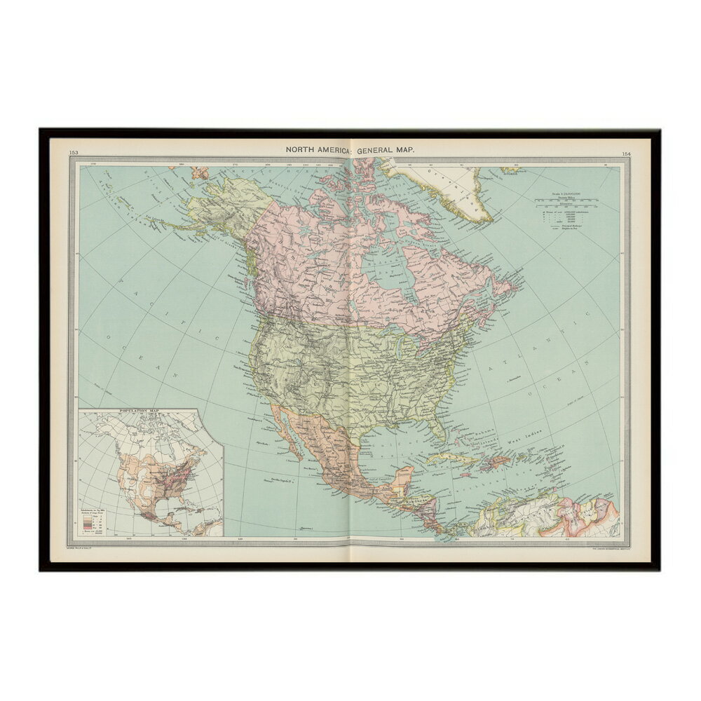 古地図 ポスター アンティーク 地図 ヴィンテージ マップ インテリア レトロ カフェ風 書斎【bn-poster-8246】