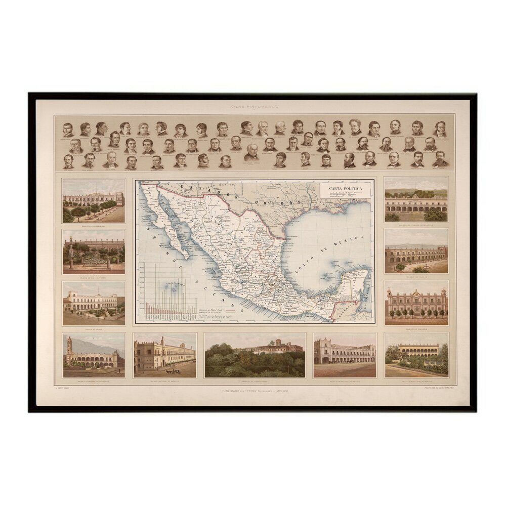 古地図 ポスター アンティーク 地図 ヴィンテージ マップ インテリア レトロ カフェ風 書斎【bn-poster-8290】