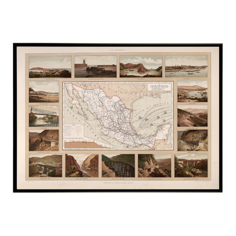 古地図 ポスター アンティーク 地図 ヴィンテージ マップ インテリア レトロ カフェ風 書斎【bn-poster-8293】