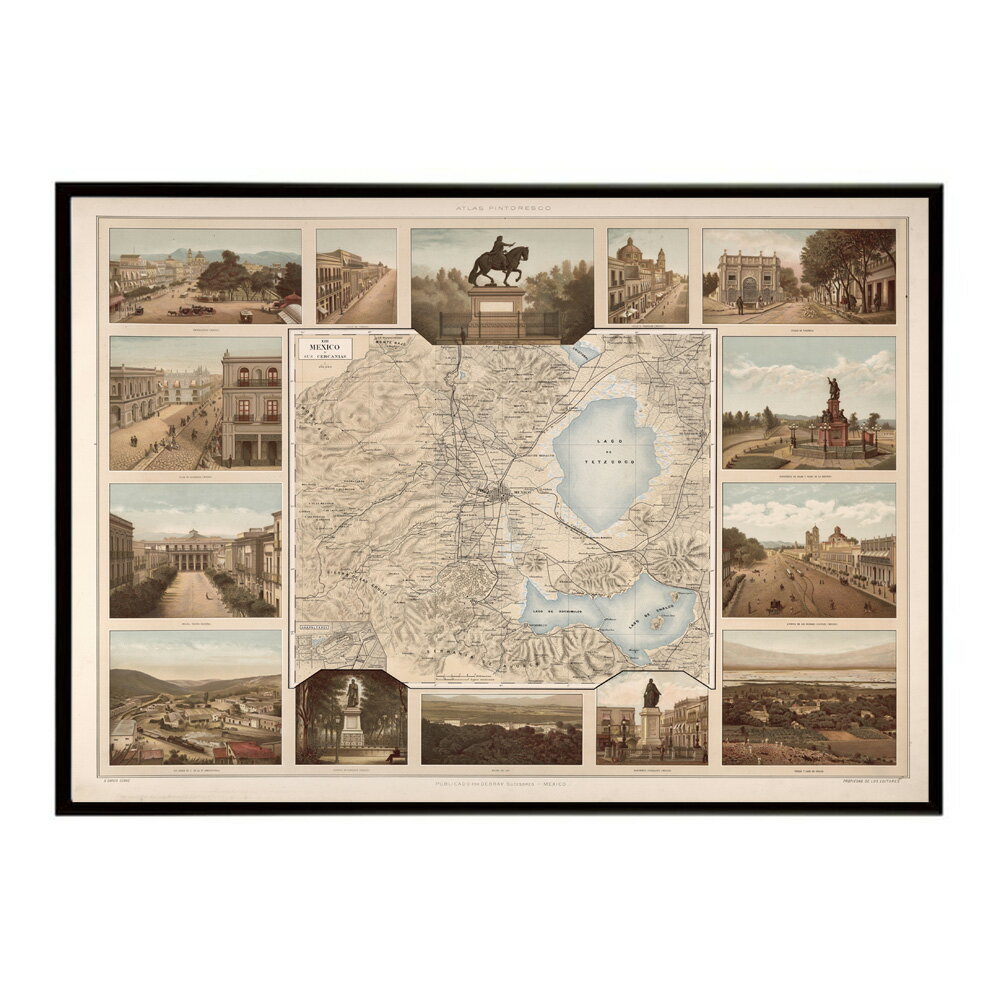 Rakuten - 古地図 ポスター アンティーク 地図 ヴィンテージ マップ インテリア レトロ カフェ風 書斎【bn-poster-8302】