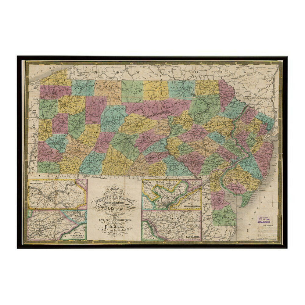 古地図 ポスター アンティーク 地図 ヴィンテージ マップ インテリア レトロ カフェ風 書斎【bn-poster-8338】