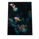 クラゲ くらげ ジェリーフィッシュ ポスター 海の生き物 オーシャン 【用紙×サイズ×デザイン】 アートプリント ポスター インテリア サーフ系インテリア 水族館 水中 魚 写真【an-poster-684】