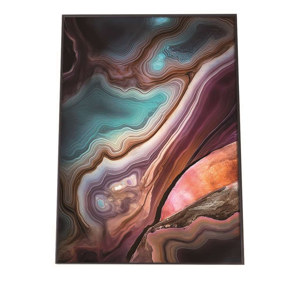 アゲートスライス メノウ マーブル 大理石 ポスター 【選べる全サイズ＆用紙】 ポスター パワーストー..