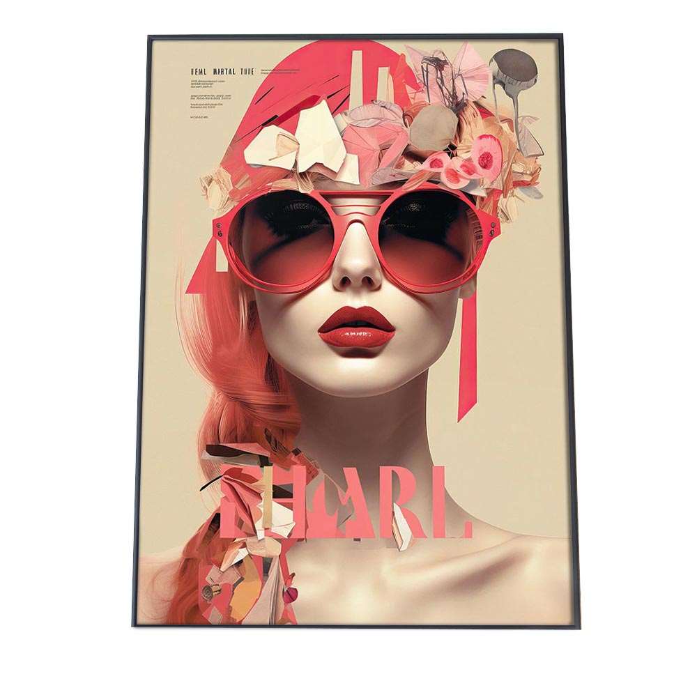 ガールズ マガジン 女性 フォト コラージュ ポスター 【選べる全サイズ＆用紙】 アートプリント ポスター インテリア おしゃれ 美容院 サロン お洒落 a0 a1 a2 a3 a4 b0 b1 b2 b3 b4 特大 大きい【lh-poster-921】