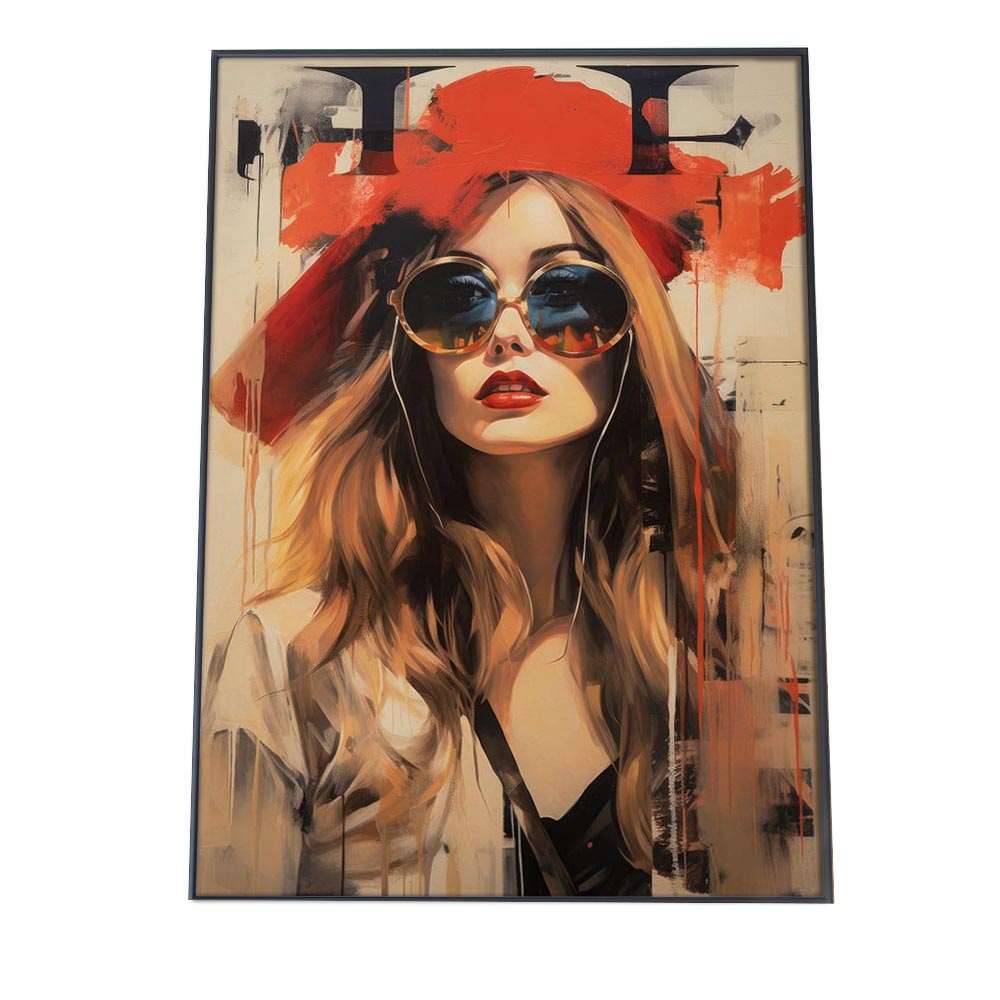 レディ イラスト フォト お洒落 ポスター ガールズ コラージュ アートプリント ポスター インテリア キ..