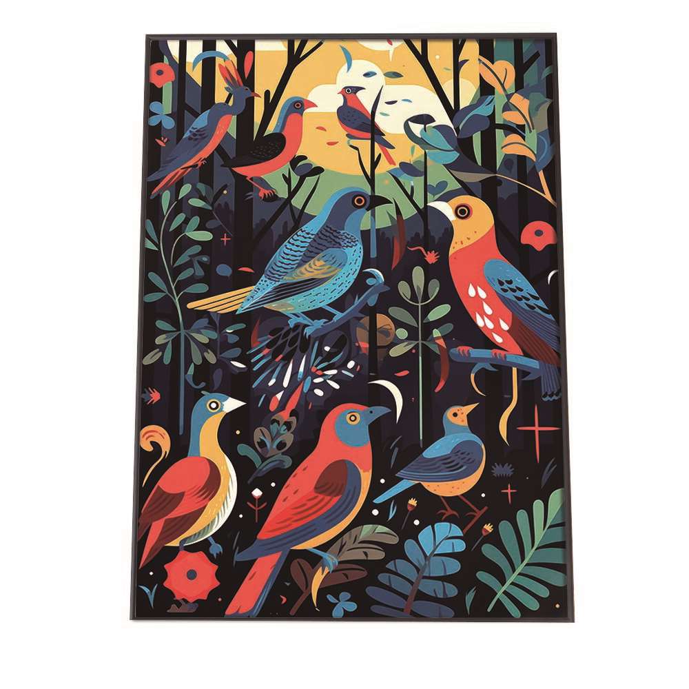 北欧 カラフル アート ペイント イラスト アーティスト 鳥 ポスター インテリア おしゃれ ファッション ポスター フォト オシャレ アート モダン シンプル オシャレ【lh-poster-1289】