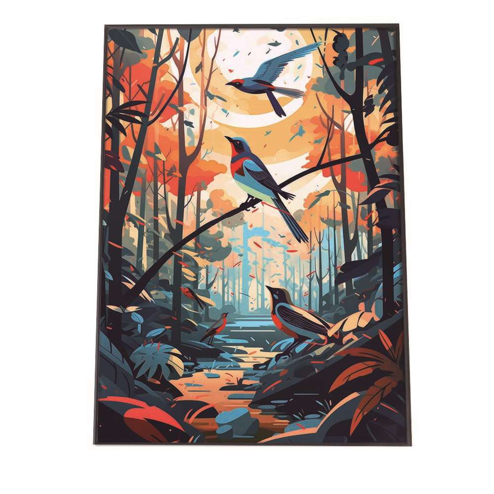 北欧 カラフル アート ペイント イラスト アーティスト 鳥 ポスター インテリア おしゃれ ファッション ポスター フォト オシャレ アート モダン シンプル オシャレ【lh-poster-1306】