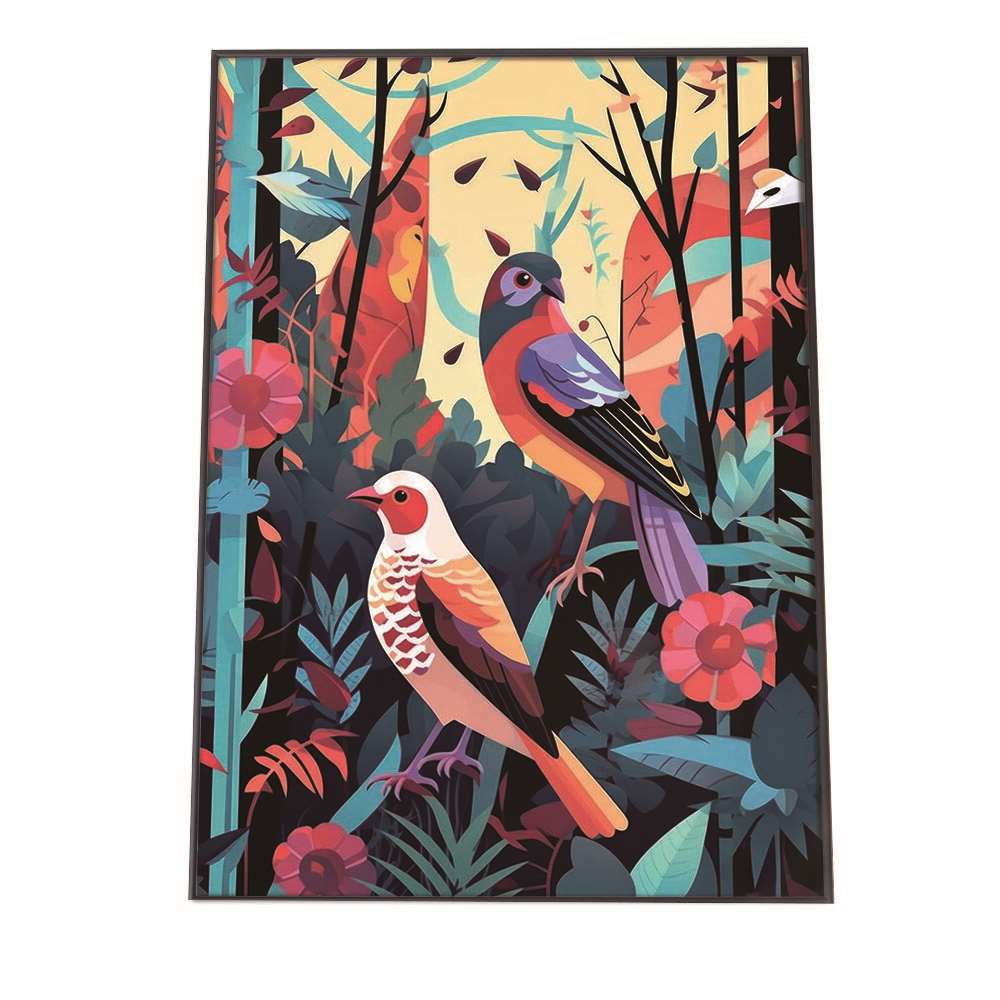 北欧 カラフル アート ペイント イラスト アーティスト 鳥 ポスター インテリア おしゃれ ファッション ポスター フォト オシャレ アート モダン シンプル オシャレ【lh-poster-1309】