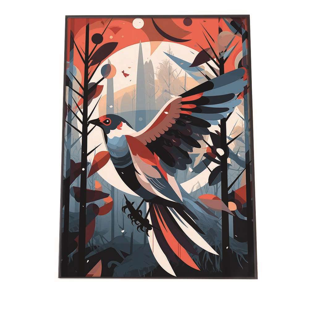 北欧 カラフル アート ペイント イラスト アーティスト 鳥 ポスター インテリア おしゃれ ファッション ポスター フォト オシャレ アート モダン シンプル オシャレ【lh-poster-1316】