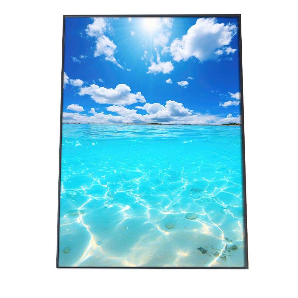 ポスター サーフ系 海 ブルー さわやか 海岸 ヤシの木 空 インテリア おしゃれ ファッション フォト オシャレ モダン【si-poster-1198】