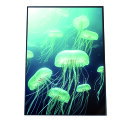 クラゲ ポスター シーサイド マリンスタイル ジェリーフィッシュ 水族館 水中 海 魚 インテリア