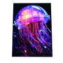 電脳 LED 機械 デジタル ネオン 未来 クラゲ ジェリーフィッシュ 水族館 水中 海 魚 インテリア ポスター サイバー【lh-poster-2732】