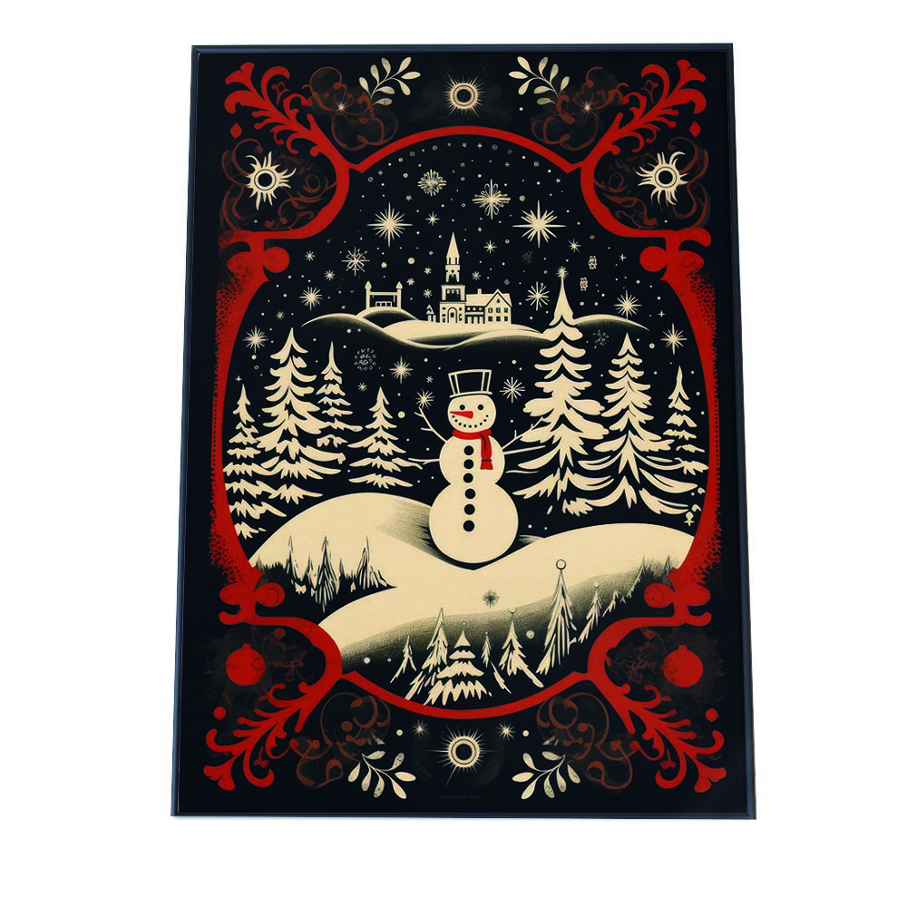 クリスマスポスター Christmas ウォールアート ホリデーデコレーション 壁飾り インテリア お洒落 デザイン 冬 オーナメント ツリー【lh-poster-2972】