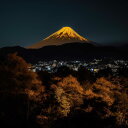 金の富士 金運 ゴールド 山 富士山 ご利益 運気 グッズ アイテム 開運 正方形ポスター 四角 デザイン ポスター スクエア 5センチ刻みでサイズ豊富 絵画【sq-poster-1161】