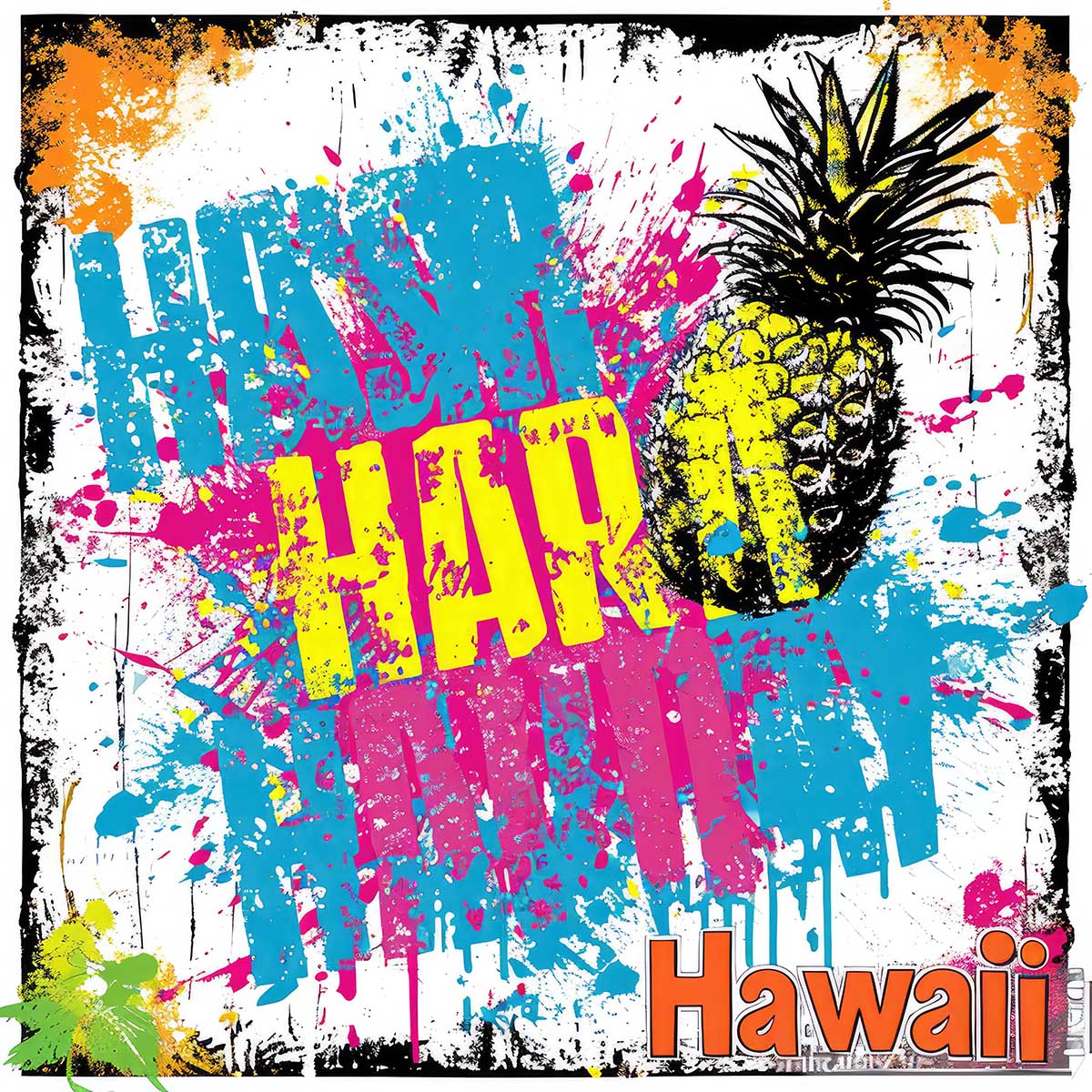 ハワイ ポスター 海 レトロ調 正方形ポスター リゾート 四角 サーフ ビーチ ヤシの木 アロハ ハイビス..