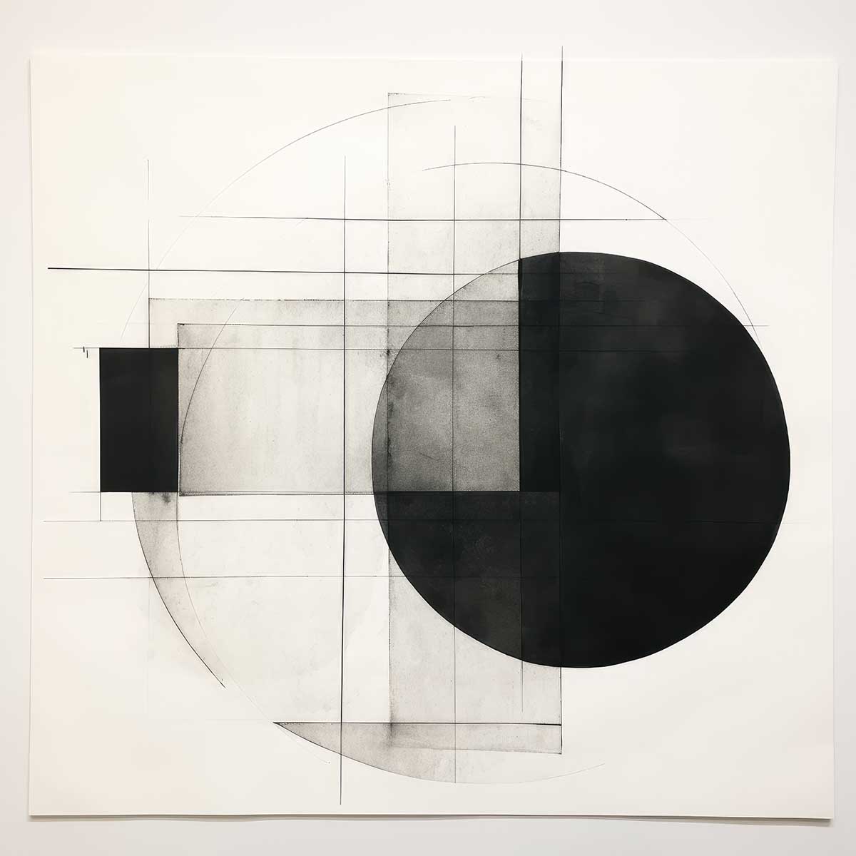 幾何学 正方形ポスター 模様 図形 三角形 丸　ミニマリスト 抽象画 アート モダン 四角四角 デザイン ポスター スクエア 5センチ刻みでサイズ豊富 インテリア デザイン プリント 絵画 オフィス 住宅 店舗 お洒落 かっこいい【sq-poster-288】