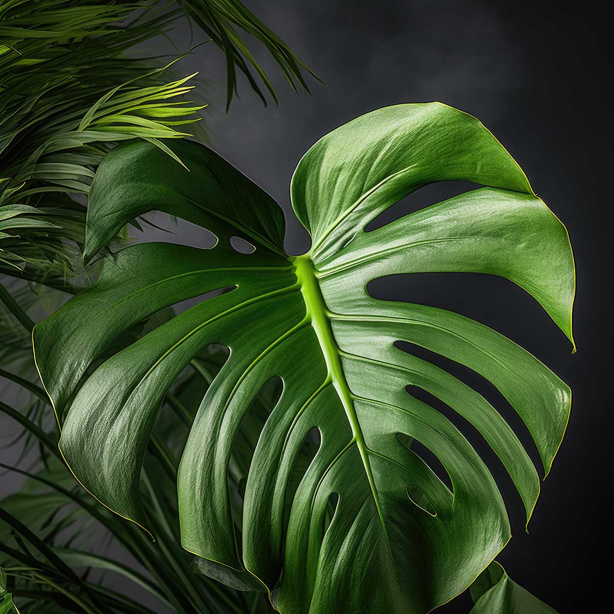 モンステラ 正方形ポスター 植物 ジャングル グリーン ウォール 壁掛け 草 風水 金運 葉っぱ 自然 景色四角 デザイン ポスター スクエア 5センチ刻みでサイズ豊富 インテリア デザイン プリント 絵画 オフィス 住宅 店舗 お洒落 かっこいい【sq-poster-380】