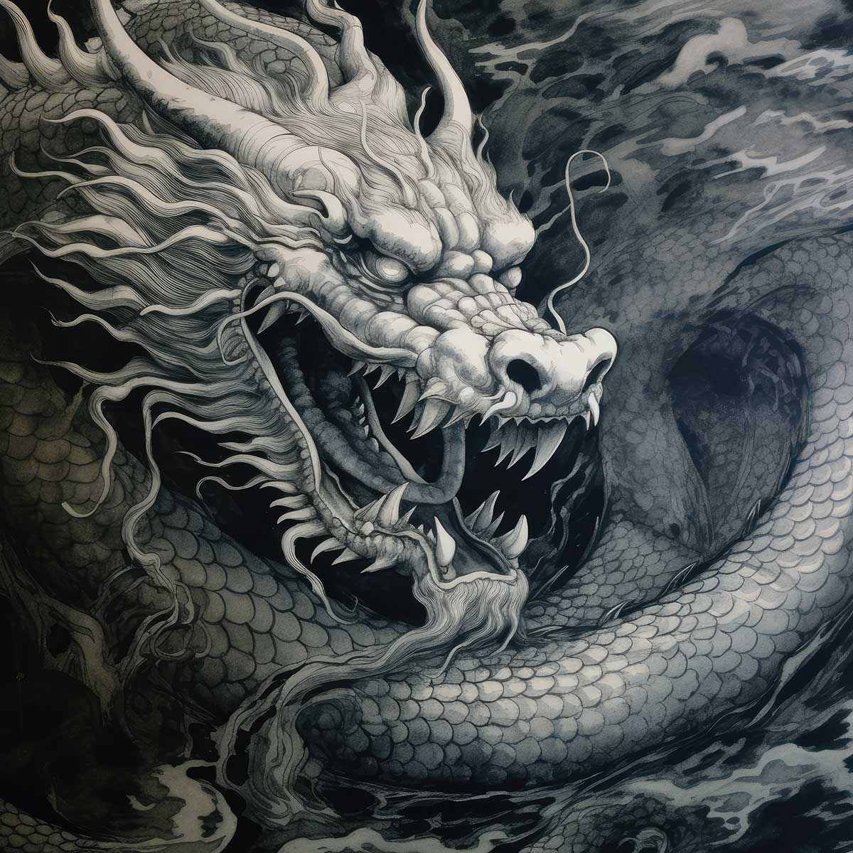 金運 龍 ドラゴン 正方形ポスター ゴールド 竜 風水 魔除け 竜神 グッズ アイテム 四角 デザイン ポスター スクエア 5センチ刻みでサイズ豊富 インテリア デザイン プリント 絵画 オフィス 住宅 店舗 お洒落 かっこいい【sq-poster-585】のサムネイル