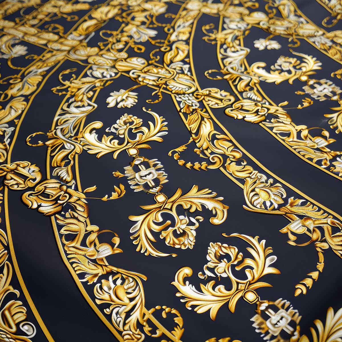 金 ゴシックチェーン ヨーロッパ バロック ゴールド 鎖 派手 正方形ポスター 四角 デザイン ポス ...