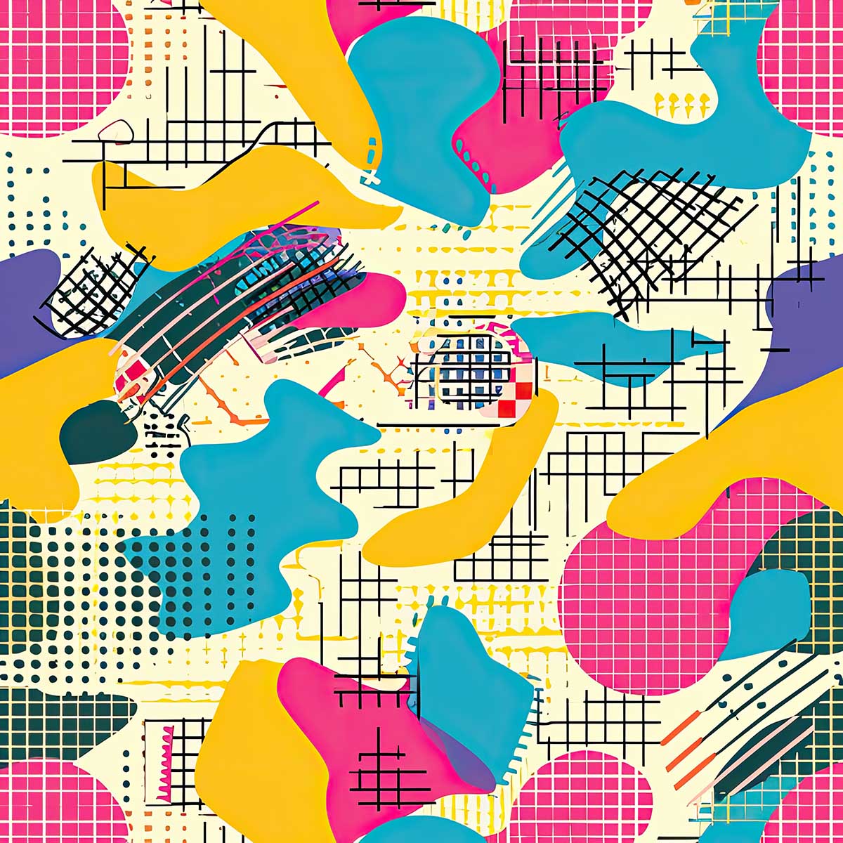 レトロサイケデリック 北欧 幾何学 カラフル パターン 正方形ポスター 四角 デザイン ポスター スクエア インテリア デザイン プリント 絵画 オフィス 住宅 店舗 お洒落 かっこいい【sq-poster-1659】