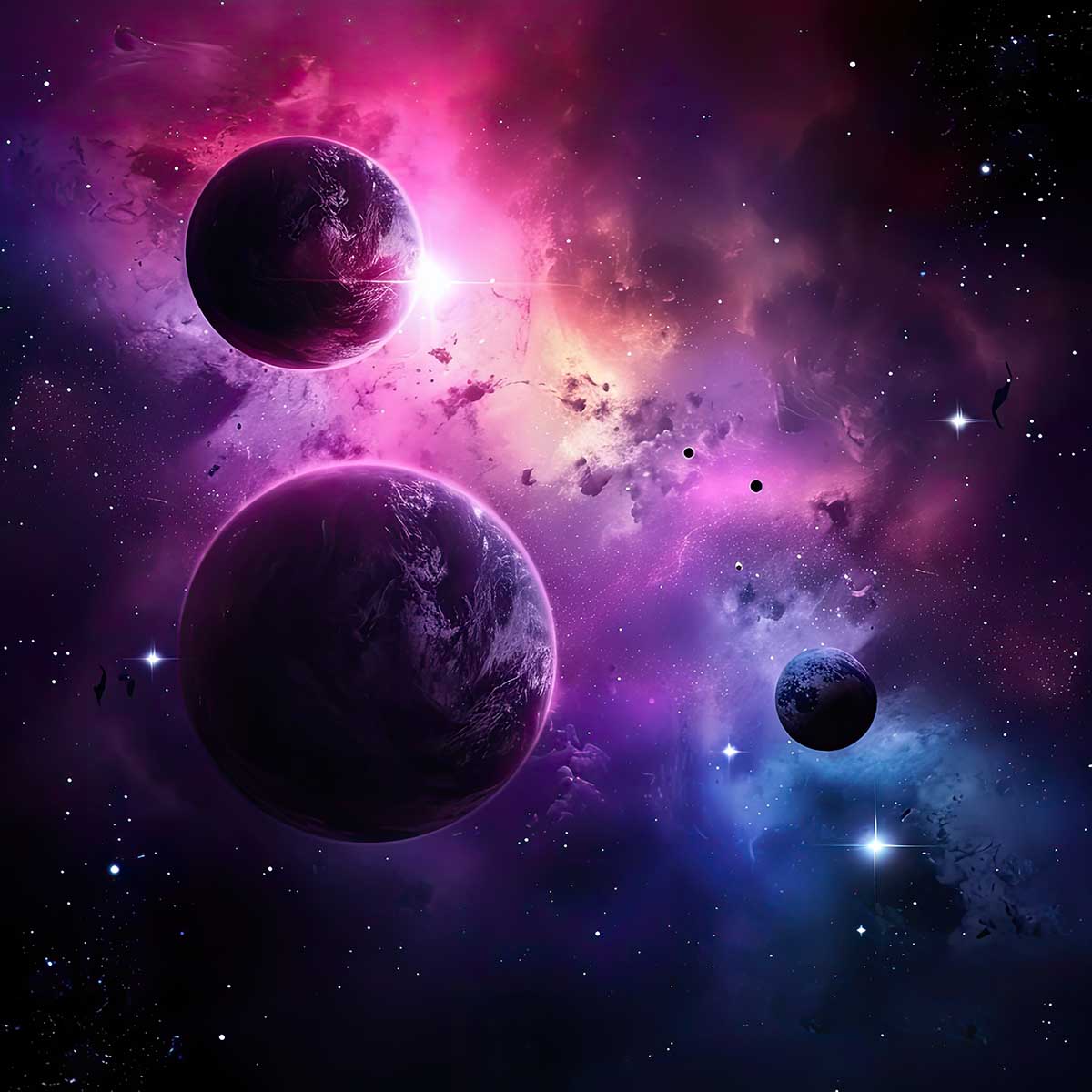 Rakuten - 宇宙 コスモ 星 天体 スペース 正方形ポスター 四角 デザイン ポスター スクエア インテリア デザイン プリント 絵画 オフィス 教材 地球 惑星 銀河 衛星 学校【sq-poster-1811】