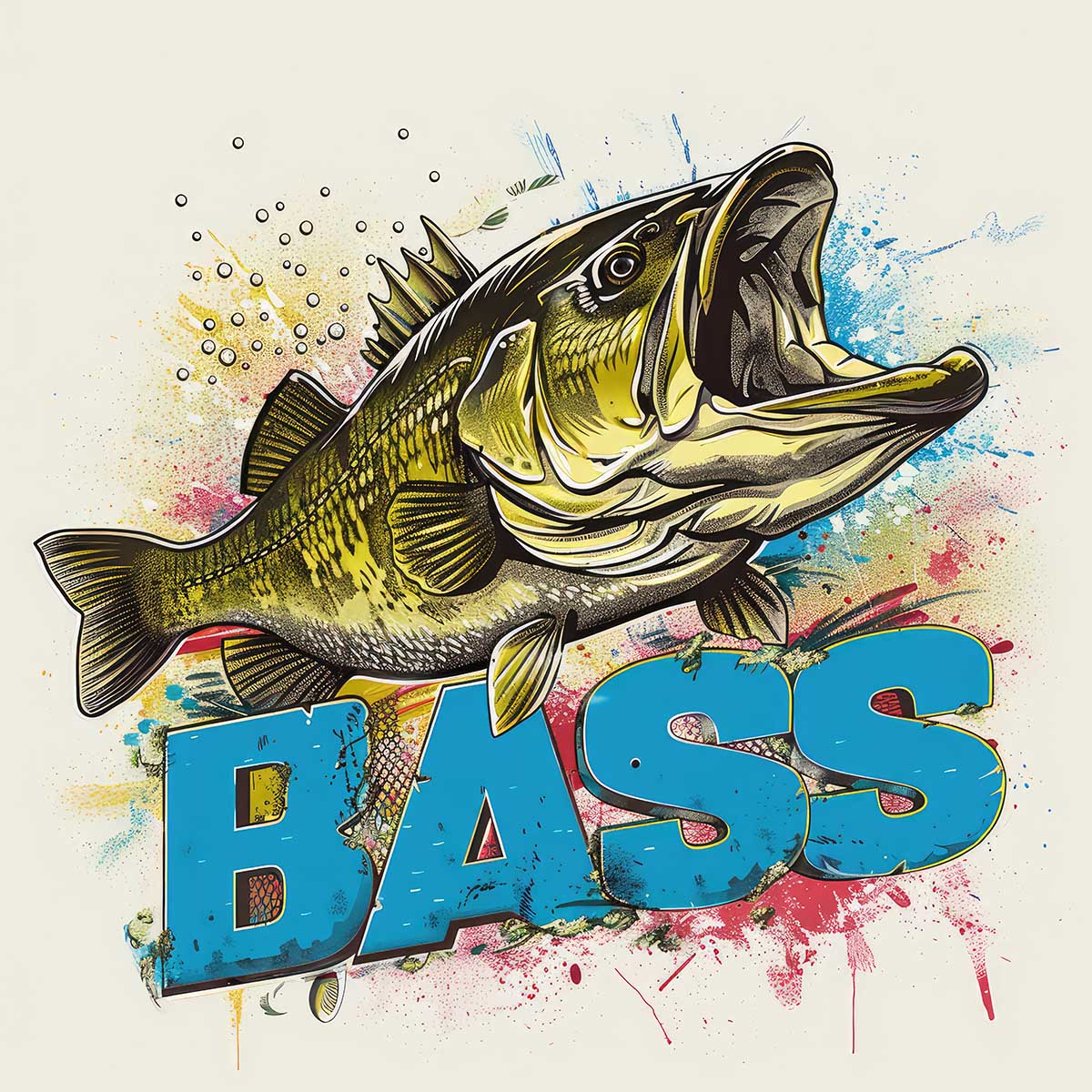 ブラックバス blackbass フィッシング 正方形ポスター ルアー 魚 釣り レトロ 趣味 水族館 動物 四角 ..