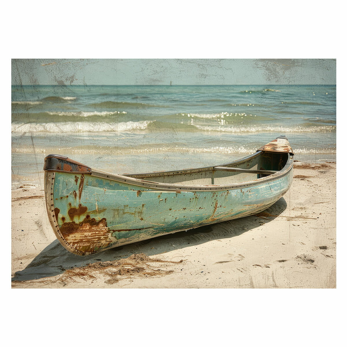 エモ ノスタルジック カヌー ボート 船 海系 サーフ ポスター 用紙とサイズが選べる 波 ビーチ 海岸 オ..