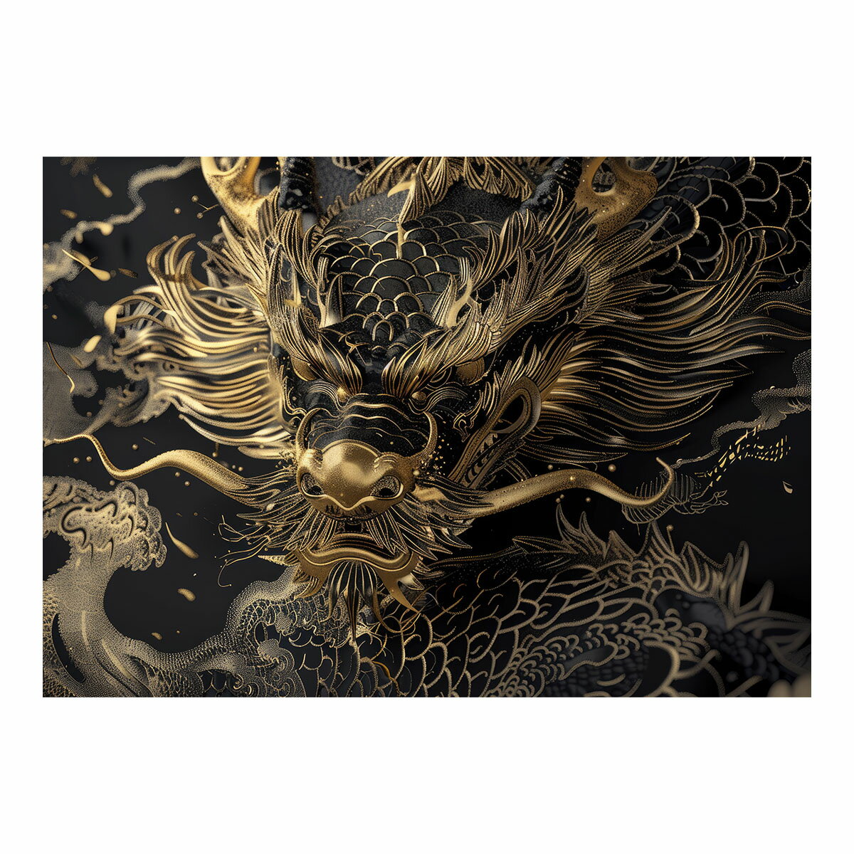 Rakuten - 開運 金色 竜 龍 辰 龍神様 ポスター 用紙とサイズが選べる 金運 ご利益 厄払い 守護 風水 お守りインテリア おしゃれ シンプル お洒落 a0 a1 a2 a3 a4 b0 b1 b2 b3 b4 特大 大きい【lh-poster-3569】