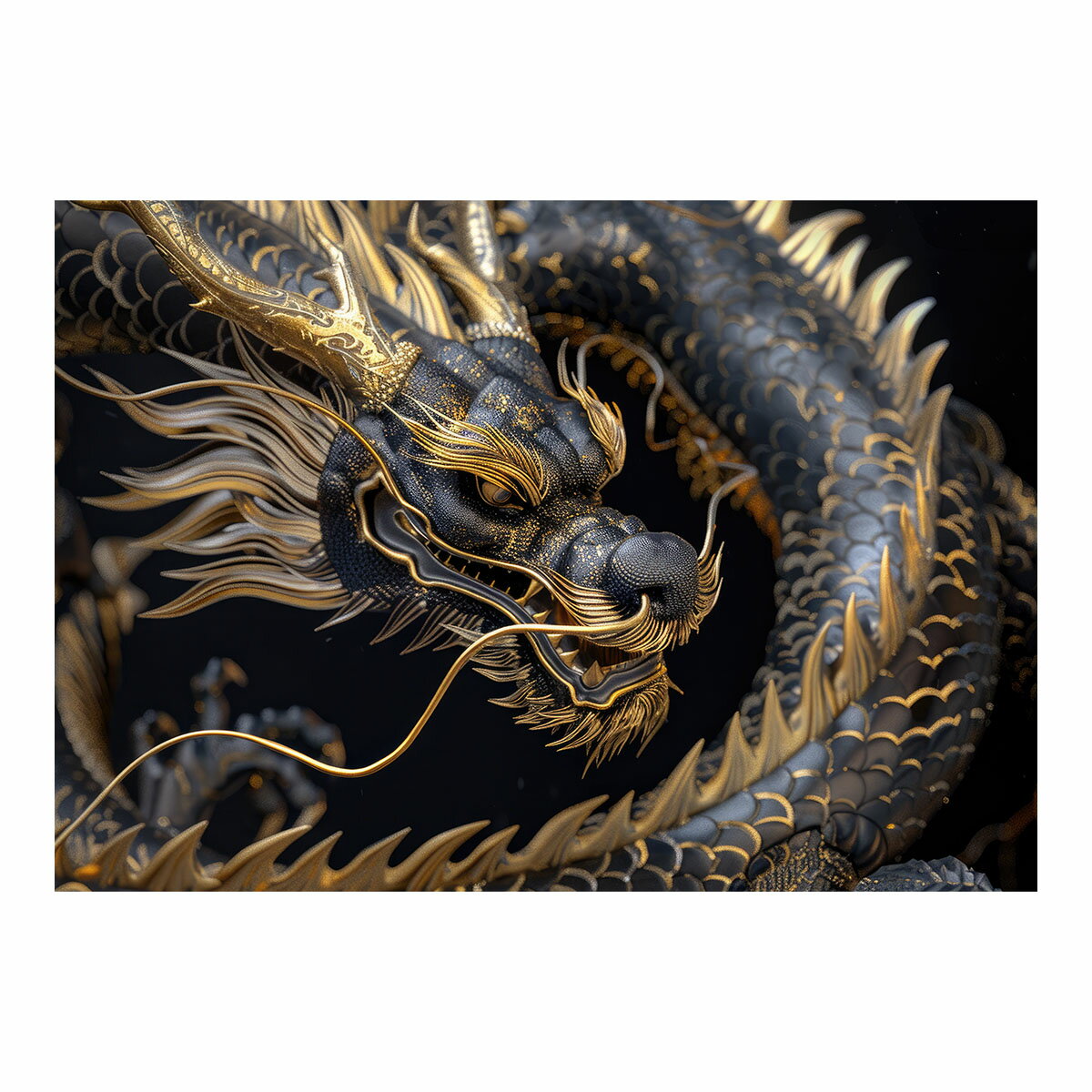 Rakuten - 開運 金色 竜 龍 辰 龍神様 ポスター 用紙とサイズが選べる 金運 ご利益 厄払い 守護 風水 お守りインテリア おしゃれ シンプル お洒落 a0 a1 a2 a3 a4 b0 b1 b2 b3 b4 特大 大きい【lh-poster-3592】