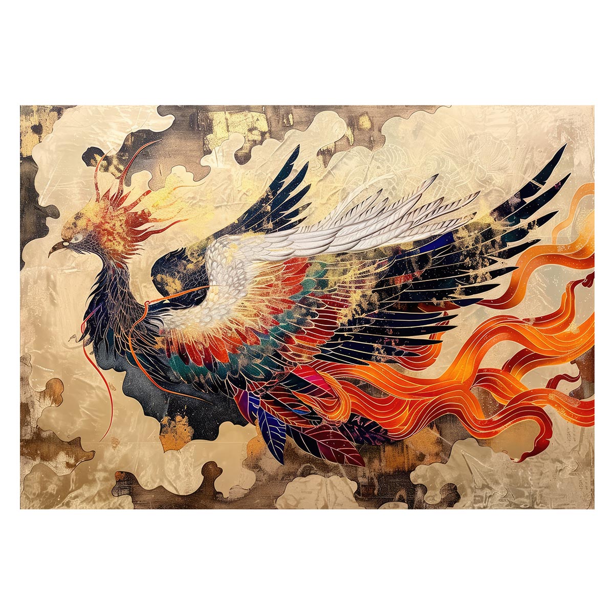 Rakuten - 鳳凰 ほうおう 神鳥 縁起物 ポスター 用紙とサイズが選べる 開運 金運 風水 絵画 レトロ 和風 伝説 インテリア おしゃれ プリントポスター フォト オシャレ アート モダン シンプル お洒落 a0 a1 a2 a3 a4 b0 b1 b2 b3 b4 特大 大きい【lh-poster-3980】