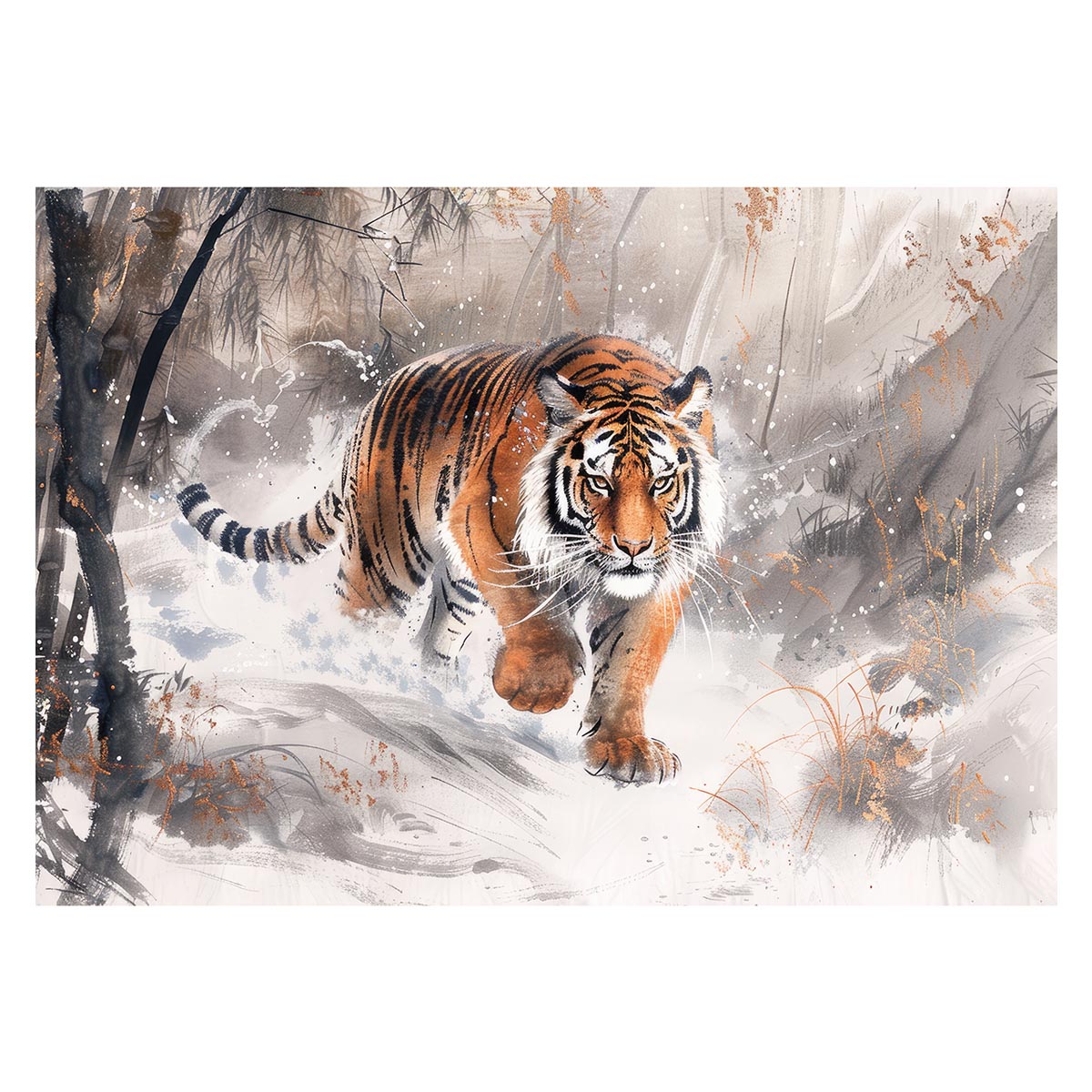 Rakuten - 虎 トラ タイガー 猛虎 縁起物 ポスター 用紙とサイズが選べる 開運 金運 風水 絵画 レトロ 和風 伝説 インテリア おしゃれ プリントポスター フォト オシャレ アート モダン シンプル お洒落 a0 a1 a2 a3 a4 b0 b1 b2 b3 b4 特大 大きい【lh-poster-4002】